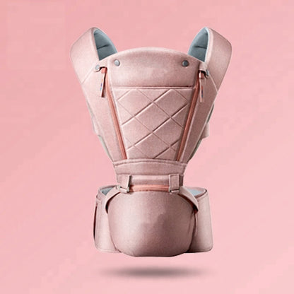 Baby Carrier with Bass Bear Hip Seat for Front Carry