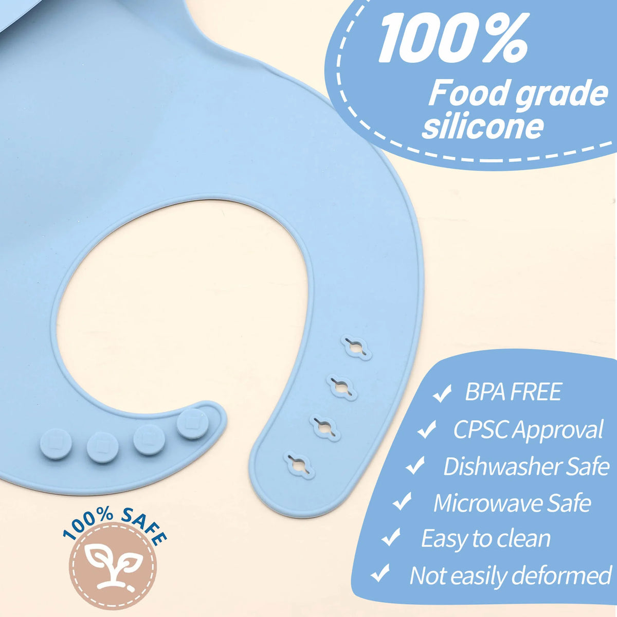 Waterproof Silicone Baby Bib - Bibbo & Co™